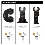 Milwaukee OPEN-LOK 29-Piece Oscillating Multi-Tool Blade & Sandpaper Variety Pack thumbnail 3