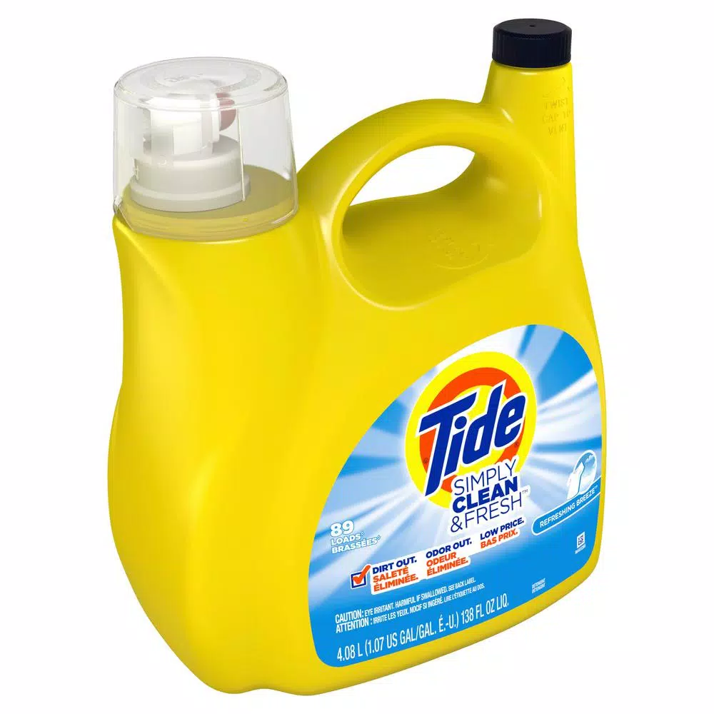 Tide Simply Clean and Fresh Liquid Laundry Detergent, Refreshing Breeze, 138 oz (89 Loads)