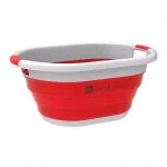 Lavish Home Red Collapsible Multi-Use Laundry Basket with Comfort Grip Handles thumbnail 1
