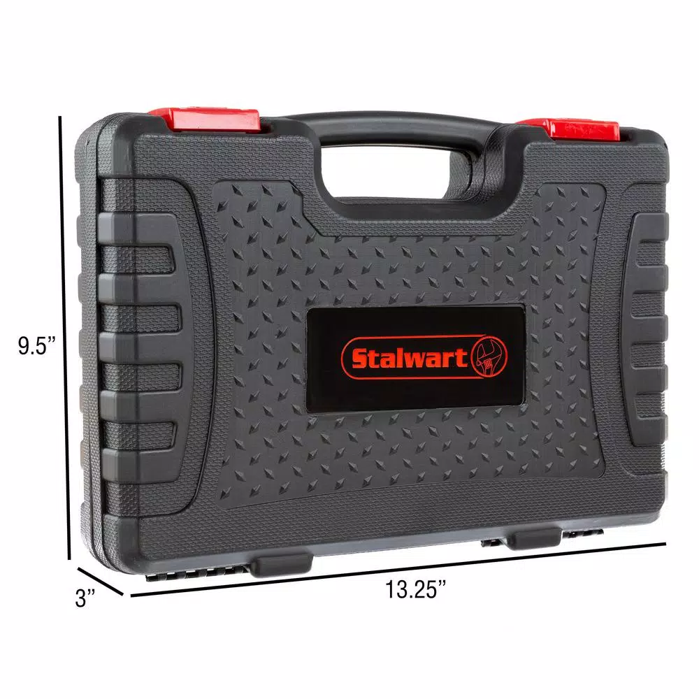 Stalwart 123-Piece Steel Hand Tool Set with Hard Plastic Carrying Case