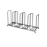 Unbranded Black 4-Section Wire Rack Cup and Lid Organizer for Catering and Restaurants thumbnail 1