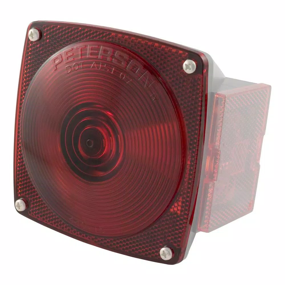 CURT Replacement Combination Trailer Light Rear Lens, Red