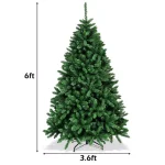 Costway 6 ft. Unlit Douglas Full Fir Artificial Christmas Tree with 1355 Tips thumbnail 2