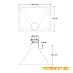 POWERTEC 70122 Big Gulp Dust Hood, 13 in. x 16 in. Dust Collection Attachment thumbnail 2