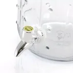 Gibson Home Cactus Cooler 1.3 Gal. Glass Drink Dispenser, Green thumbnail 2