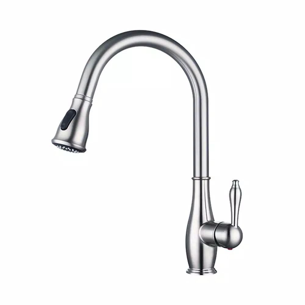 Vanity Art 7.6 in. Single-Handle Pull-Down Sprayer Kitchen Faucet in Polished Chrome