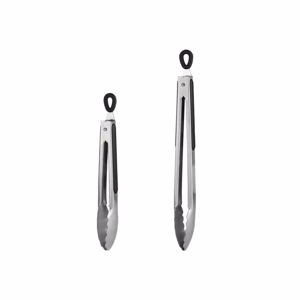 Fox Run Stainless Steel Tongs Bundle with Polypropylene Grips