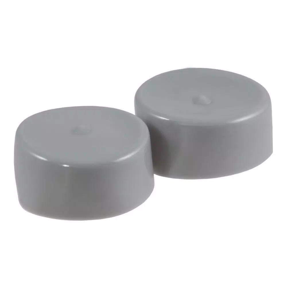 CURT 1.98" Bearing Protector Dust Covers, Gray Plastic (2-Pack)