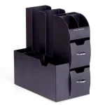 Mind Reader Black Coffee and Condiment Organizer with Integrated Sleeve Dispenser, Compact Space-Saving Design thumbnail 6