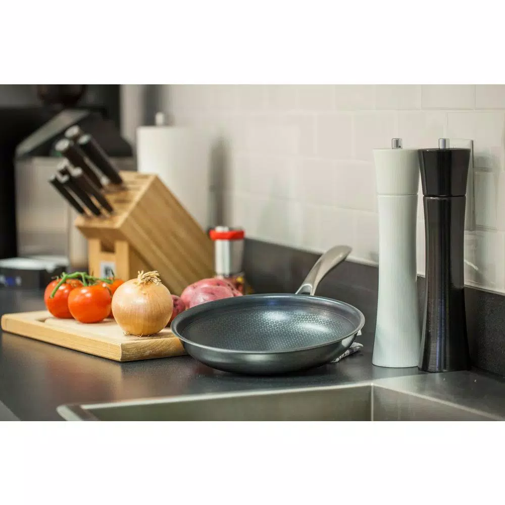 Black Cube 8 in. Stainless Steel Nonstick Hybrid Frying Pan