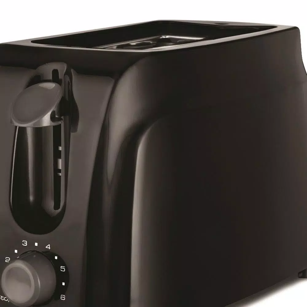 Brentwood 2-Slice Black Toaster with Cool-Touch Exterior and Wide Slots