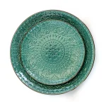 Elama 16-Piece Sea Green Stoneware Dinnerware Set, Service for 4 thumbnail 4