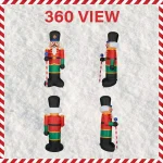 Fraser Hill Farm 10 ft. Nutcracker Christmas Inflatable with White Lights thumbnail 2