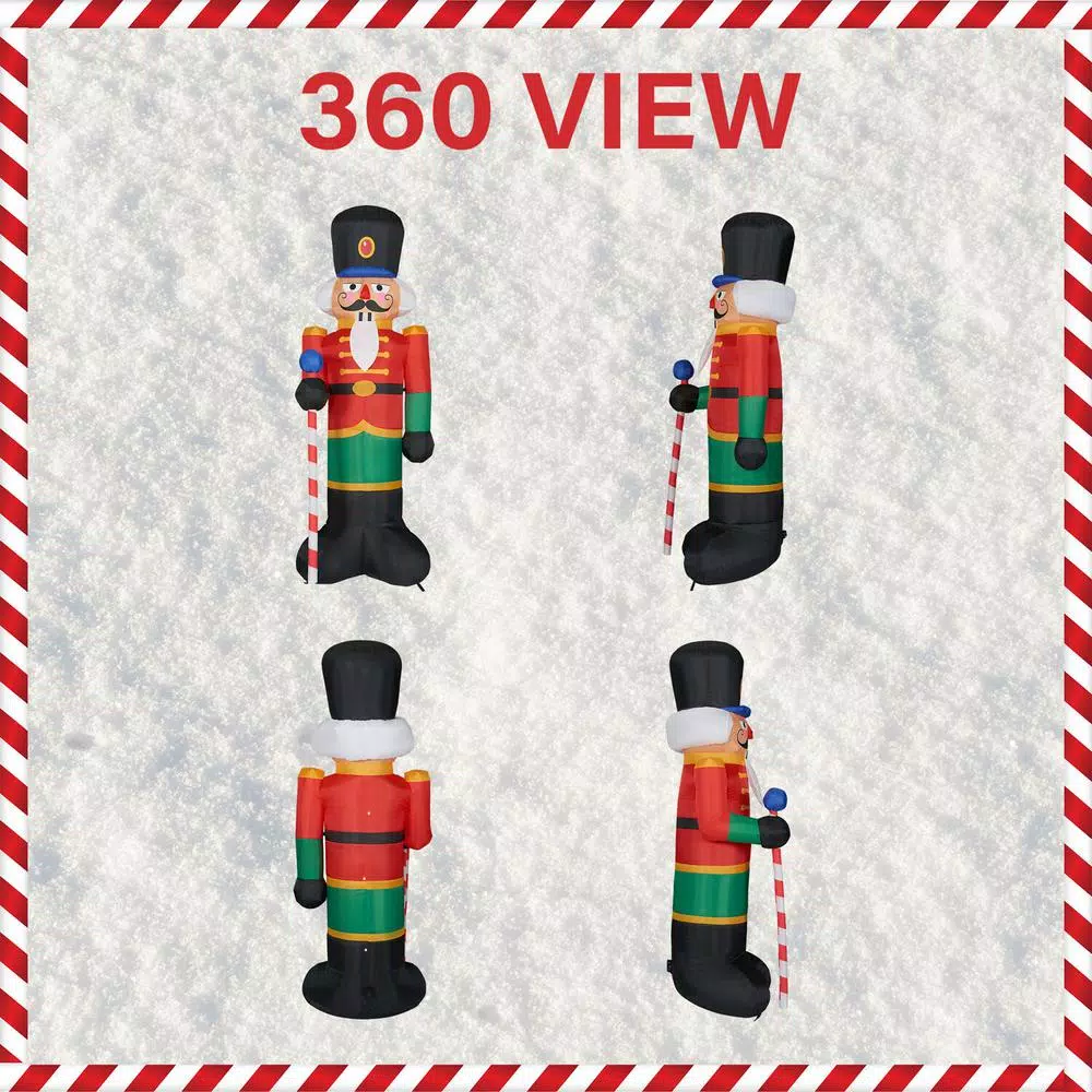 Fraser Hill Farm 10 ft. Nutcracker Christmas Inflatable with White Lights