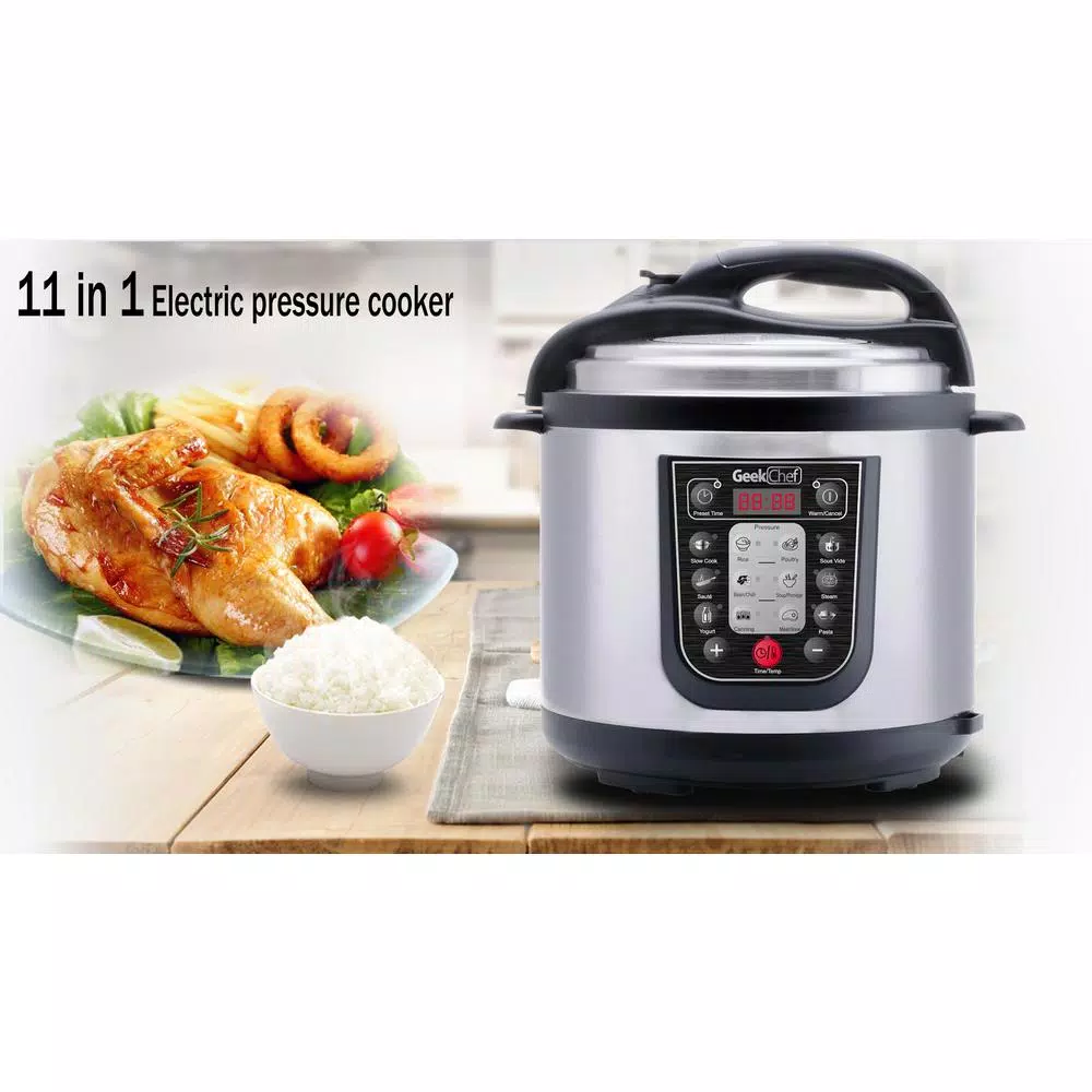 Geek Chef GeekChef 11-in-1 Electric Pressure Cooker, 6 Qt. Multi-Function Programmable Cooker with Sous Vide & Timer