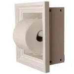 Unbranded Newton Recessed Toilet Paper Holder, 3-Roll Melbourne Frame, Solid Pine, White thumbnail 1