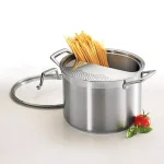 Tramontina Gourmet 6 Qt. Stainless Steel 3-Pc Pasta Cooker Set with Glass Lid thumbnail 4
