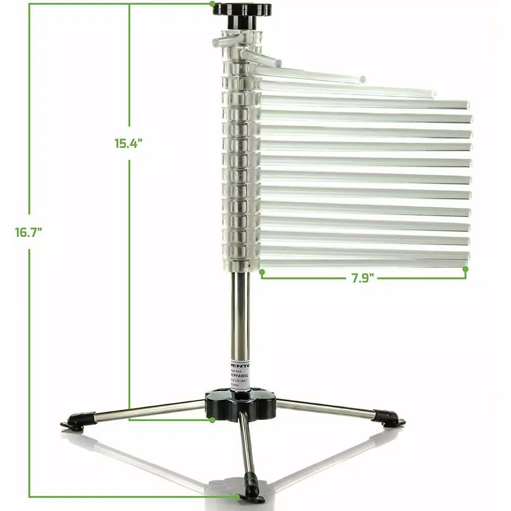 Ovente BPA-Free Acrylic Pasta Drying Rack with Spiral Wand and Sturdy 3-Legged Base