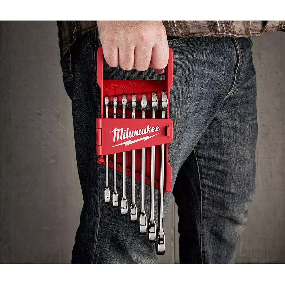 Milwaukee 17-Piece SAE Ratcheting Wrench and TORQUE LOCK™ Locking Pliers Mechanic Tool Set