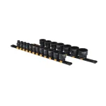 DEWALT 1/2 in. Drive SAE Impact Socket Set, 19-Piece Low Profile 6-Point Set thumbnail 1