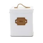 MegaChef 5-Piece Metal Kitchen Canister Set with Matte White Finish thumbnail 8