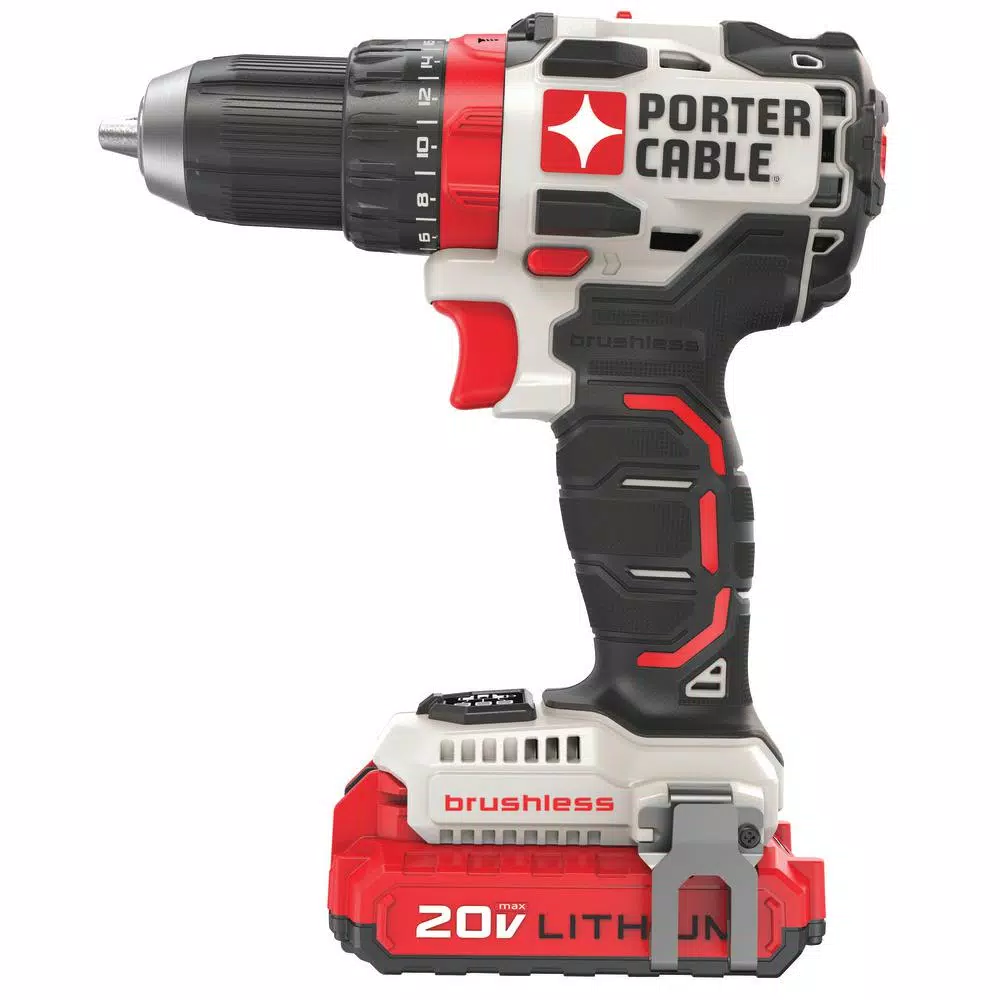 Porter-Cable 20V MAX Brushless Cordless 1/2 in. Drill/Driver Kit with 2 1.5 Ah Batteries and Charger