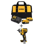 DEWALT 20V MAX XR 3/8 in. Compact Brushless Cordless Impact Wrench Kit with (2) 5.0 Ah Batteries & Charger thumbnail 1