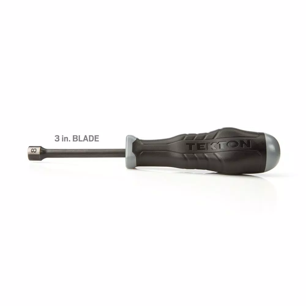 TEKTON 8 mm Nut Driver with Patented Three-Sided Handle