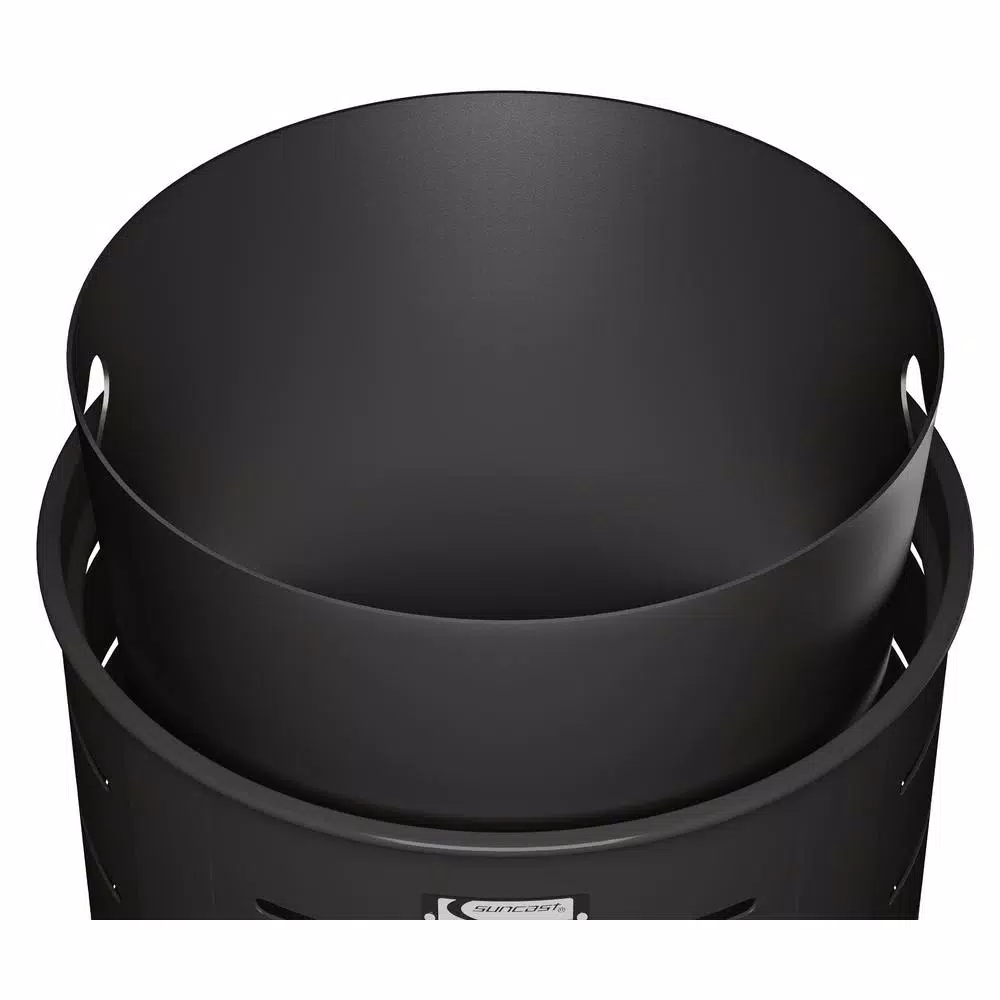 Suncast Commercial Suncast 35 Gal. Blue Metal Commercial Trash Can with Lid and Ash Receptacle