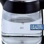 MegaChef Mega Chef 1.8L Glass and Stainless Steel Electric Tea Kettle thumbnail 7