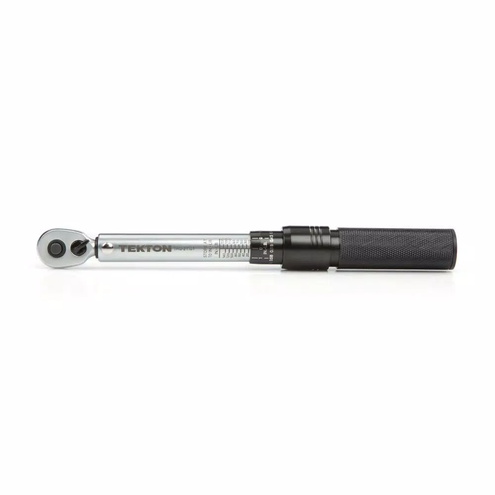 TEKTON 1/4 in. Drive Dual-Direction Click Torque Wrench, 10-150 in./lb.