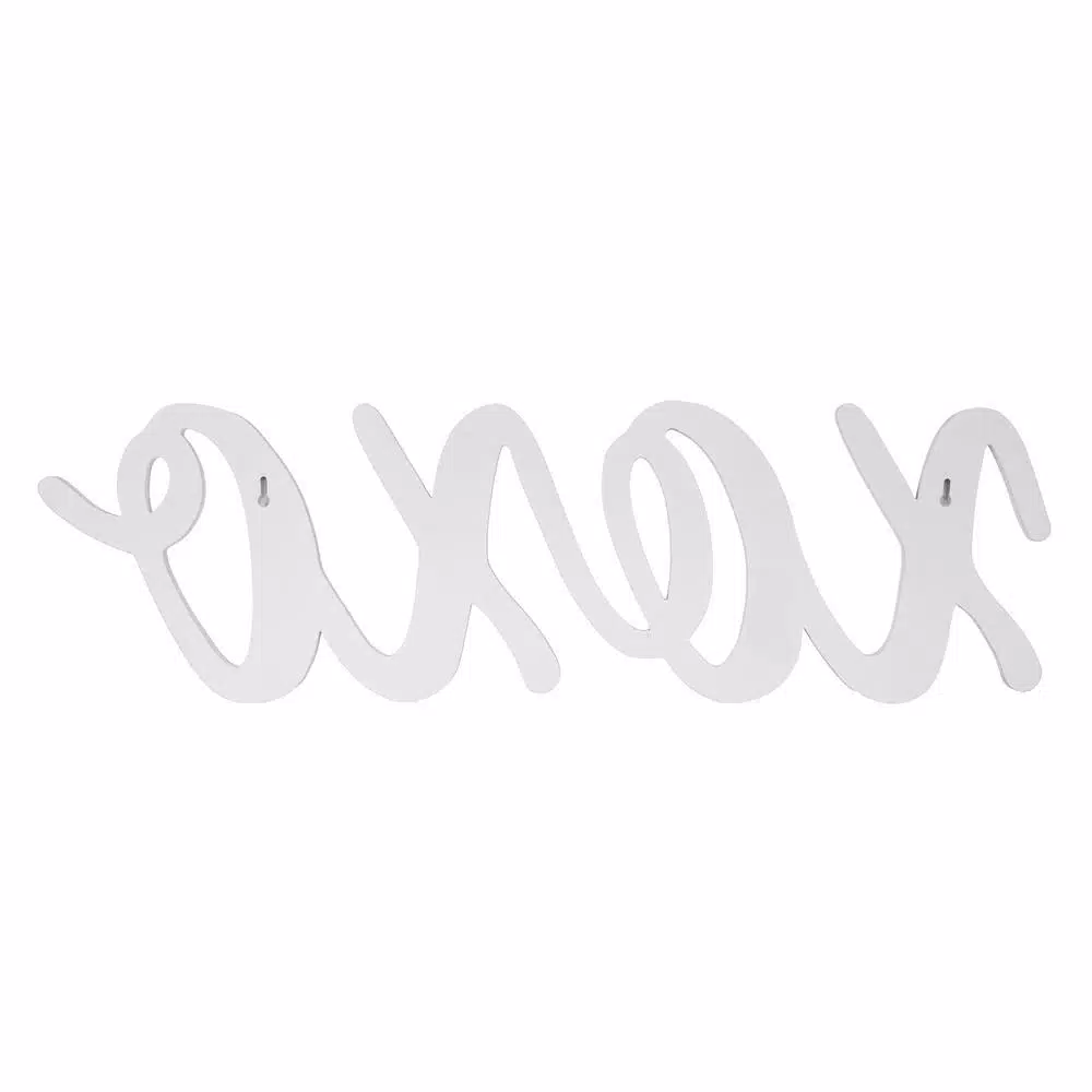 Pinnacle Script XOXO White Wood Decorative Sign - Large Handcrafted Farmhouse Wall Decor