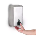 Alpine Industries Alpine 1200ml Stainless Steel Manual Liquid Soap Dispenser - Surface Mount thumbnail 2
