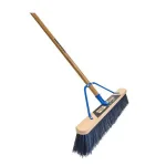 Quickie Job Site 24 in. Super Stiff Poly Push Broom with 60 in. Wood Handle (2-Pack) thumbnail 2