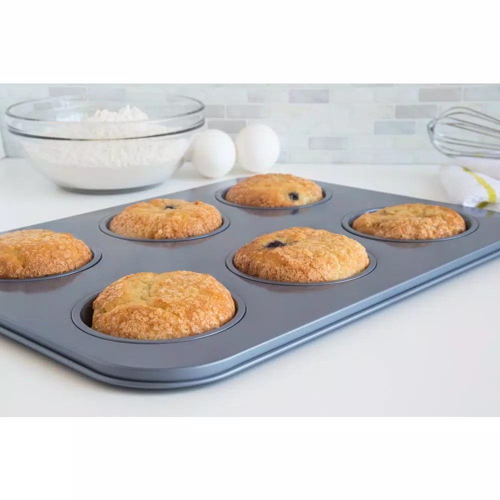 Fox Run Preferred Non-Stick Large Muffin Top Pan, 6-Cup Carbon Steel