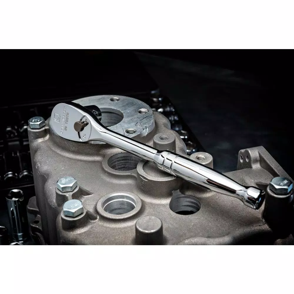 GearWrench 1/2 in. Drive 84 Tooth Full Polish Teardrop Ratchet