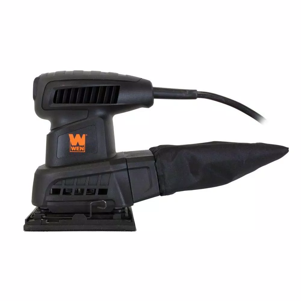 WEN 1/4 Sheet Orbital Palm Sander, 2 Amp, 15,000 OPM