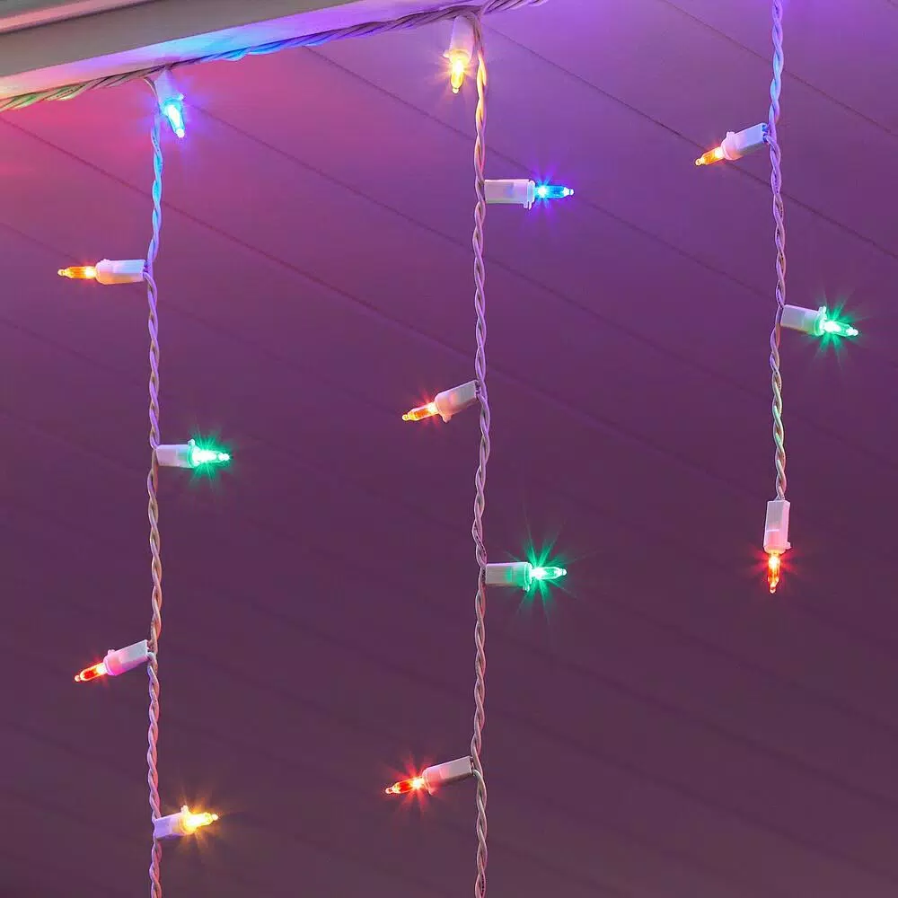 Home Accents Holiday 300 Multi-Color LED Smooth Mini Icicle Lights, Constant On, 2-Pack
