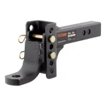 CURT Adjustable Channel Hitch Ball Mount, 2" Shank, 1" Ball Hole, 6,000 lbs Capacity thumbnail 1