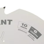 Milwaukee 10 in. 6-Tooth PCD Tipped Fiber Cement Circular Saw Blade thumbnail 2