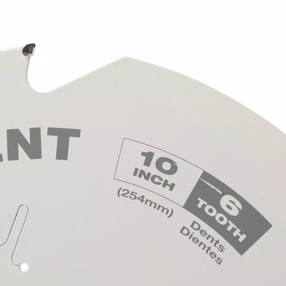 Milwaukee 10 in. 6-Tooth PCD Tipped Fiber Cement Circular Saw Blade