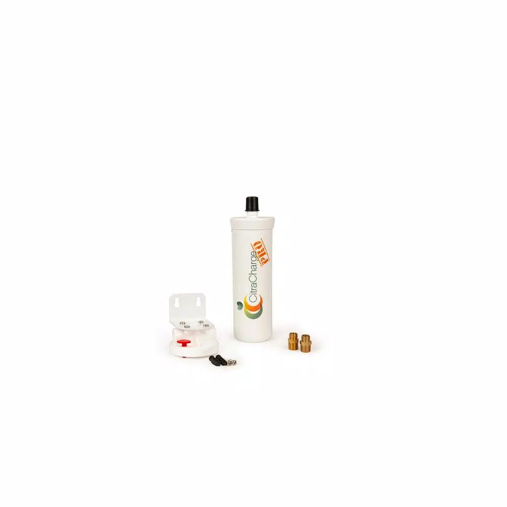 NuvoH2O Citracharge Pro Under Sink Dishwasher Water Softener & Hard Water Spot Preventer