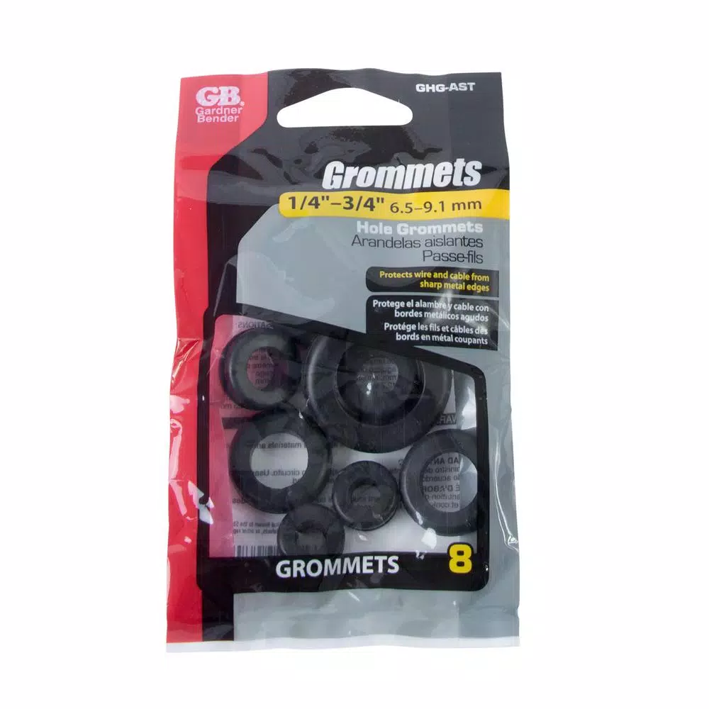 Gardner Bender 8-Piece Vinyl Grommet Assortment Set