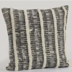 LR Resources Black and Gray Striped Hypoallergenic Throw Pillow, 18 x 18 in. thumbnail 2