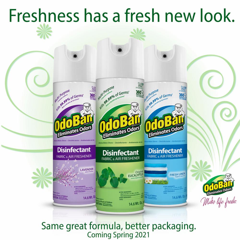 OdoBan Lavender Disinfectant, Fabric and Air Freshener Continuous Spray, 14.6 oz