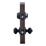 Copper Creek Colonial Egg Style Black Entry Door Knob with Single Cylinder Deadbolt Combo Pack thumbnail 3