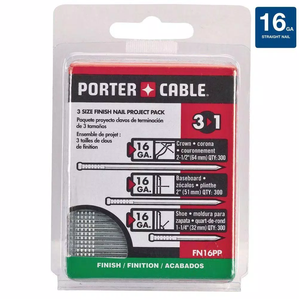 Porter-Cable 16-Gauge 2-1/2 in. Pneumatic Finish Nailer Kit with 900-Piece Bonus Nail Pack