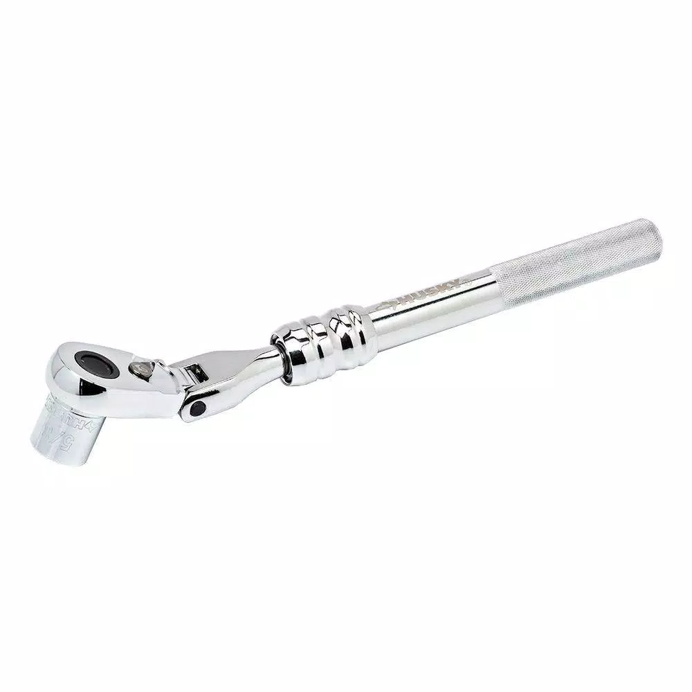 Husky 3/8 in. Drive Flex-Head Extendable Ratchet, 10 in. to 15 in.