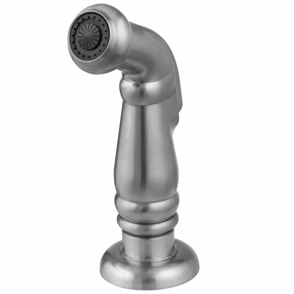 Pfister Marielle Single-Handle Mid-Arc Kitchen Faucet with Side Sprayer and Soap Dispenser, Stainless Steel