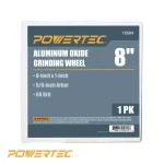 POWERTEC 8 in. White Aluminum Oxide 60 Grit Grinding Wheel, 5/8 in. Arbor thumbnail 2
